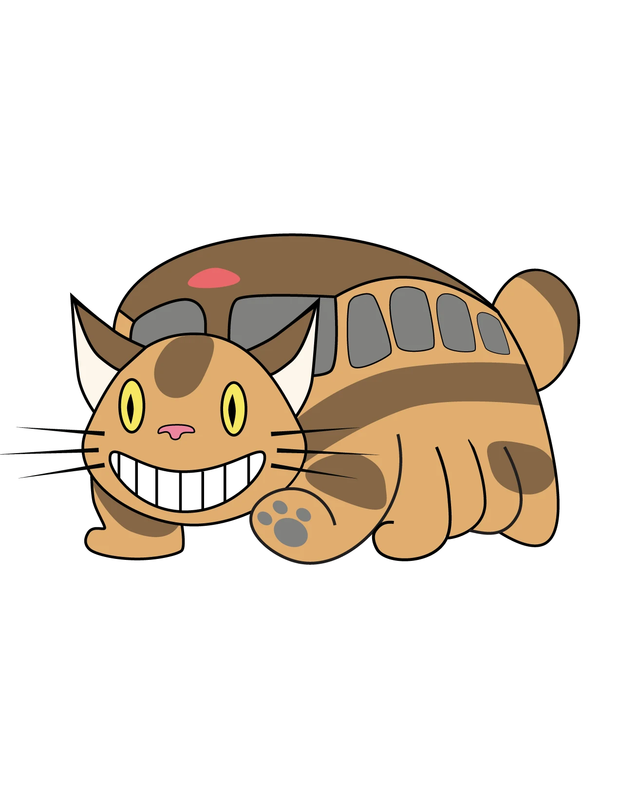 Hand-illustrated Studio Ghibli character sticker — built in Adobe Illustrator