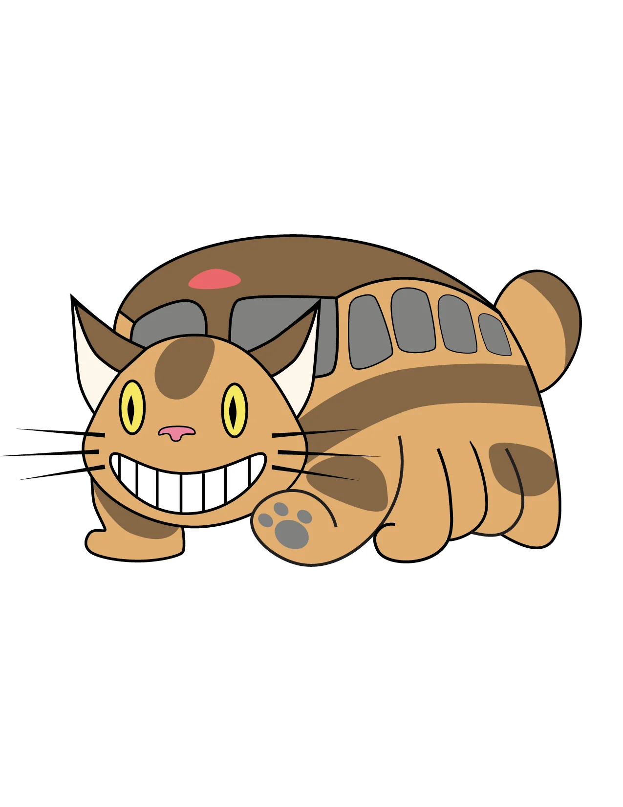 Hand-illustrated Studio Ghibli character sticker — built in Adobe Illustrator