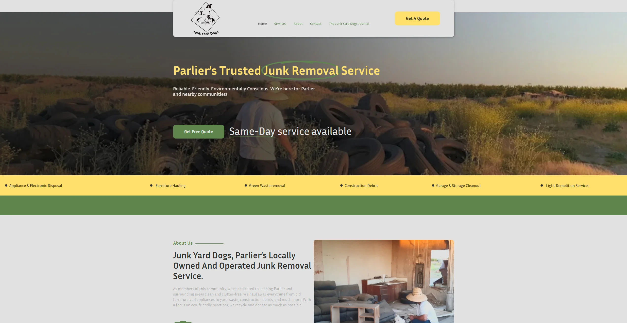 Junk Yard Dogs website