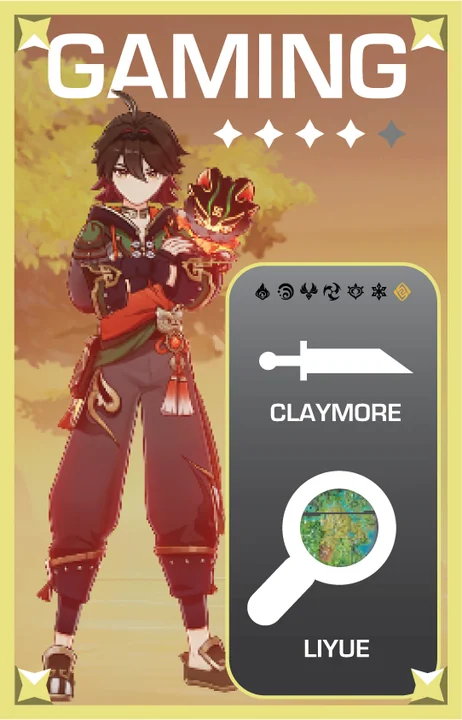 Gaming custom Genshin Impact trading card — original fan design